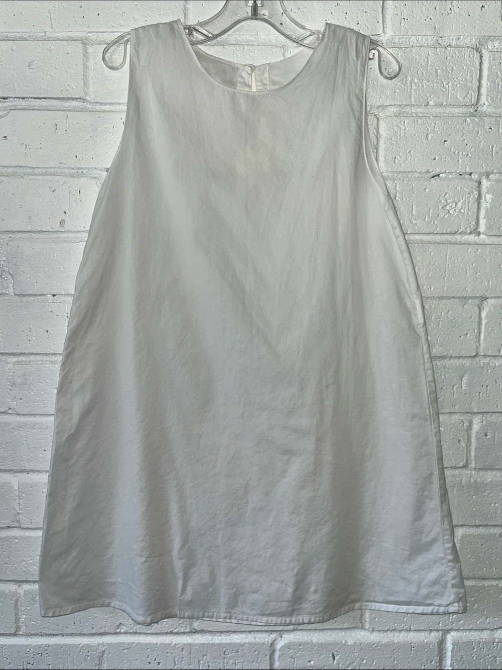 Classic White Girls Slip Petticoat Round Crew Neckline Gentle A-Line 100% Cotton